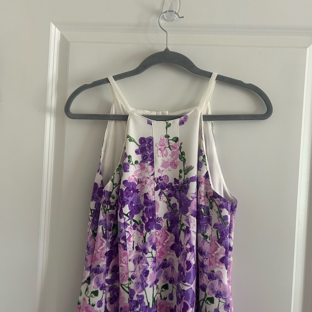 Adrianna Papell Purple Floral Dress - Picture 2 of 10